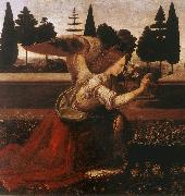 LEONARDO da Vinci Annunciation (detail) dg oil painting artist